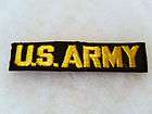 EARLY VIET NAM ERA U.S. ARMY TAPE GOLD EMBROIDERED ON BLACK TWILL