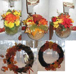 FALL/THANKSGIVING Wreath or Centerpiece, CLEARANCE SALE  