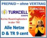 TURKCELL Prepaid SIM Starterpaket mit 7,50 Euro Startguthaben UVP 14 