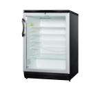   cu. ft. Compact Glass Door All Refrigerator with Lock in Black