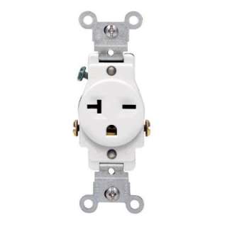 Leviton 20 Amp Double Pole Single Outlet R52 05821 0WS at The Home 