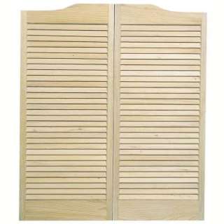 Pinecroft 30 in. x 42 in. Wood Unfinished Louvered Cafe Door 853042 at 