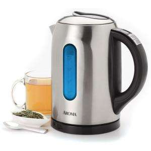 AROMA 6 Cup Digital Cordless Electric Water Kettle in Stainless Steel 