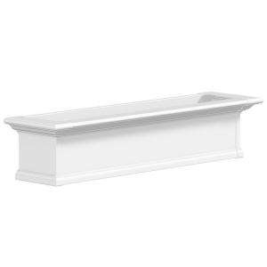   Yorkshire 12 in. x 48 in. Vinyl Window Box 4824W at The Home Depot