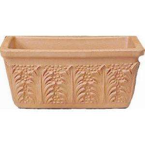   14 1/2 In. Terra Cotta Floral Window Box 100043049 at The Home Depot