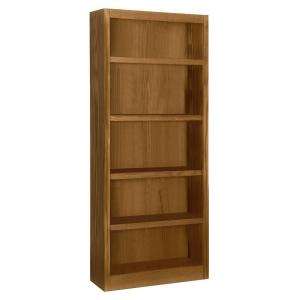   Midas Single Wide 5 Shelf Dry Oak Bookcase MI3072 D 