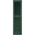  12 in. x 48 in. Louvered Vinyl Exterior Shutters 