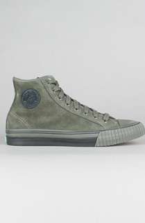 PF Flyers The Center Hi Sneaker in Forest Green Suede  Karmaloop 