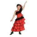  Spanische Tänzerin, Kleid, Halsband verziert mit Blume 
