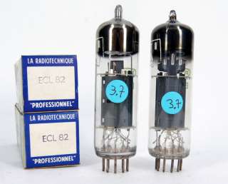 Pair of NOS (New Old Stock) RTC ECL82 vintage electron tubes made 