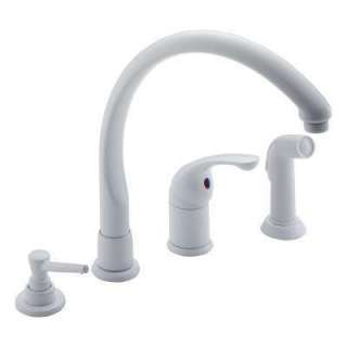 Home Depot   Waterfall Single Handle Kitchen Faucet in White customer 