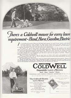 1926 Coldwell Lawn Mower Newburgh NY Ad: Motor Model L  