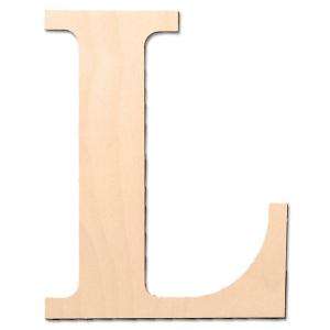 Design Craft MIllworks 8 In. Baltic Birch Classic Letter (L) 47155 at 