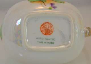 c20s Art Deco HP Seito Studio Violet Creamer Sugar Bowl  
