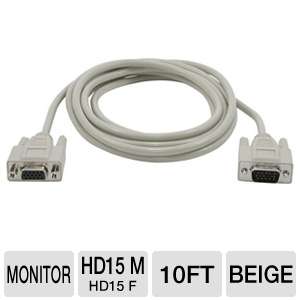 Cables To Go 10 Foot HD15 Male/Female Monitor Extension Cable at 