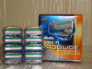 Gillette Fusion8 Proglide Power Replacement Razor Blades 8 Cartridges 
