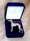 Gift Boxed Pewter Greyhound Racing Dog Tie   Lapel Pin Brooch Badge