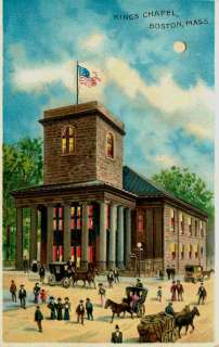 Boston Massachusetts MA 1908 Hold to Light Kings Chapel  