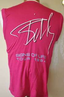 Vintage Pink BILLY SQUIER 80s TOUR Muscle T Shirt L  