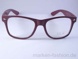 Nerd Brille Wayfarer Hornbrille Atzenbrille ohne Stärke  