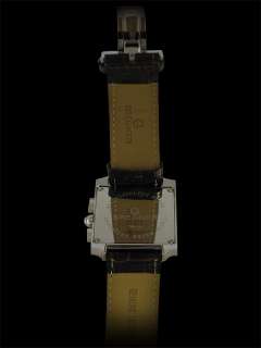 Luxus Chronograph BREGNER Uhr Swiss, Leder schwarz  