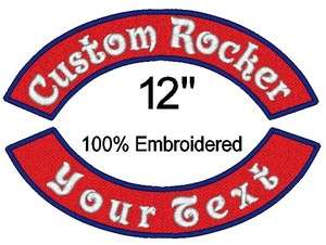 Custom 100% Embroidered Name Patch Rocker Biker Motorcycle Vest Tag 