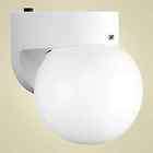 Porch Light Dusk to Dawn Sensor Saves Energy White Acrylic Globe + 13w 