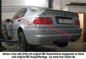 für BMW e46 alle Modelle original M3 Auspuff CSL 4 Rohr  
