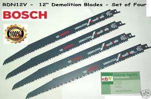 BOSCH   12 Demolition Reciprocating Saw Blades   4 PK  