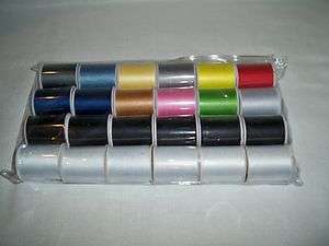 24 ASSORTED SPOOLS OF THREAD FULL SIZE 150 YARDS EACH  