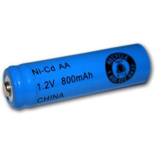 AA Size Rechargeable Battery 800mAh NiCd Button Top  