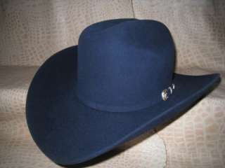 Mens Larry Mahans Denim Blue 6x Beaver Fur Felt Cowboy Hat  