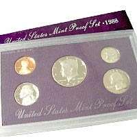1988 S United States Mint Proof Coin Set  
