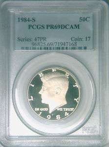 1984 S PCGS PR69DCAM Kennedy half dollar deep cameo  