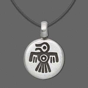 Native American Thunderbird Pewter Necklace Pendant  