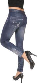 NEUHEIT Leggings in Jeans Look STARS  Bekleidung