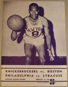 1954 New York Knicks Celtics Warriors Nationals Program  