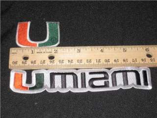 University of Miami Iron On Embroidered Patches  