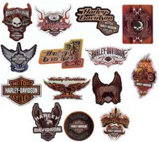 HARLEY DAVIDSON MOTORCYCLE STICKERS DECALS LOT SET OF 14  