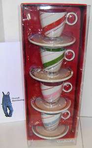 Starbucks Espresso Cup and Saucer Holiday 2007 Set NIB  