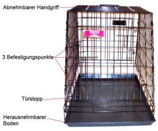 Hunde Transportbox Gitter Autobox Hundebox 93x58x66 cm in Nordrhein 