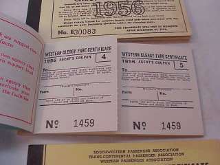 VINTAGE RAILROAD TROLLEY TICKET BOOKS~CLERGY TICKETS rr  