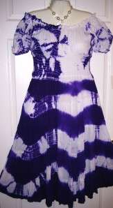 Womens Plus Size Boho Tie Dye Dress, 1X 2X, $25.99, Cool Cotton 