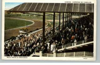 HAVANA CUBA Horse Race Track at Marianao Postcard  