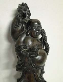 19th C. Chinese Wood Carved Happy Buddha  