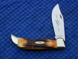 CASE XX 1965 1969 GENUINE BURNT STAG BULLDOG CLASP KNIFE 47 + YEARS 