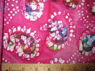 BY THE YARD:100% COTTON QUILTING BATIK FABRIC #8335 HOT PINK PAISLEY 
