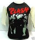 THE CLASH 80s UK Concert VTG Punk Rock 3/4 T Shirt S