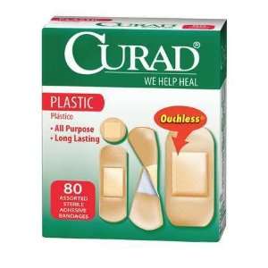  CURAD CUR45157 Bandage,Plastic,Asst Sizes,PK 80 Health 