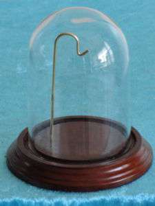 Pocket Watch Dome, Solid Hardwood Base with Brass Hook  